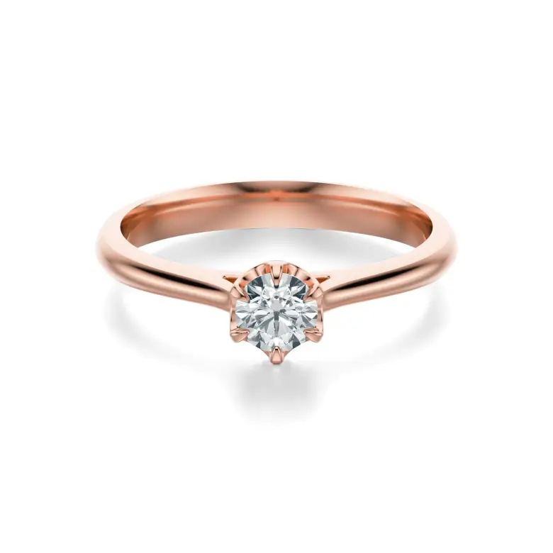 Pierścionek z diamentem różowe złoto AJPZ_007